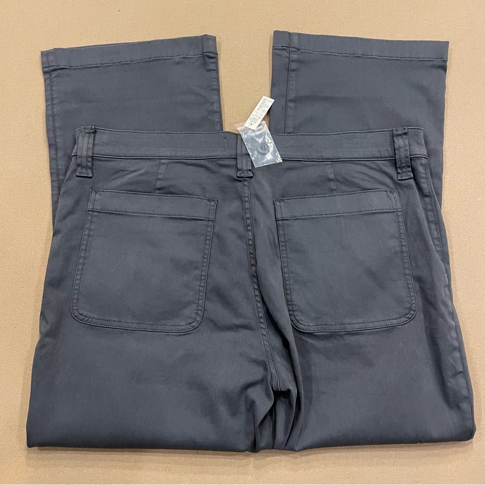 Madewell Kick Out Crop Pants Garments Dyed Sateen Dark Pavement Size 33 NWT - Picture 7 of 15